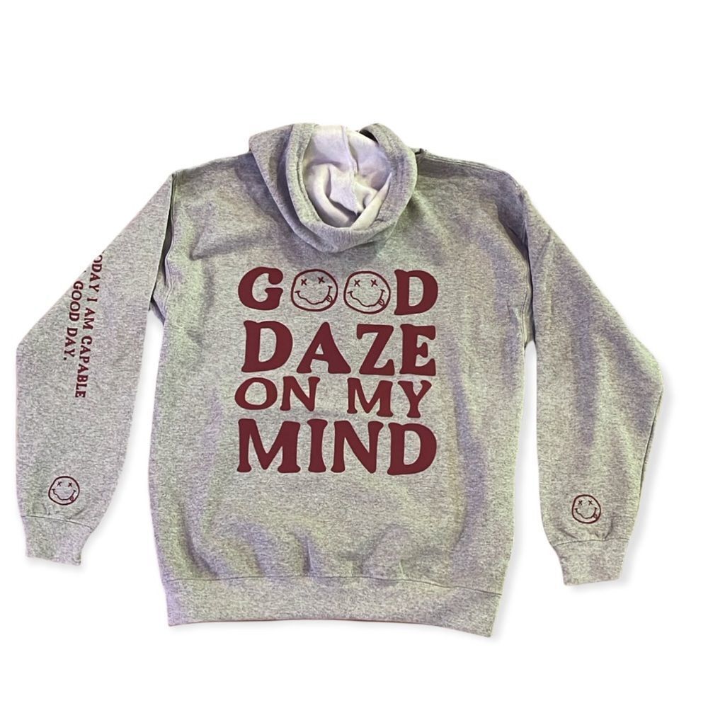 NWT Wool + Pepper Co. HAPPY DAZE Zip Up Hoodie